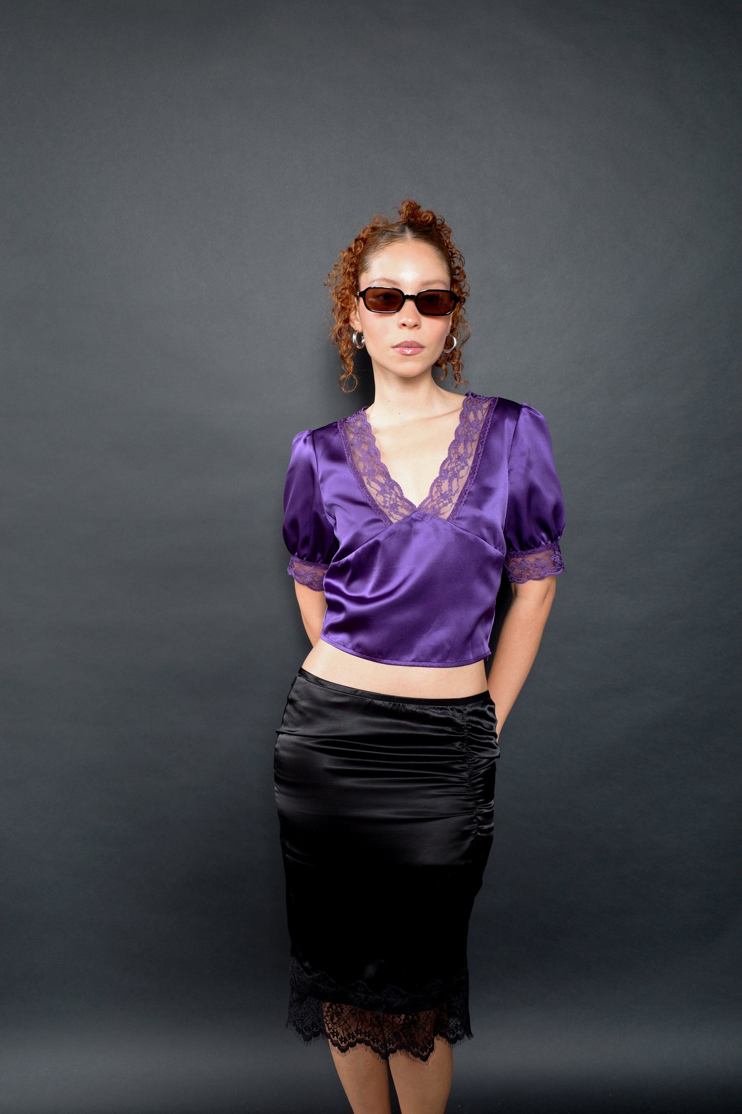 Black Ruched Skirt