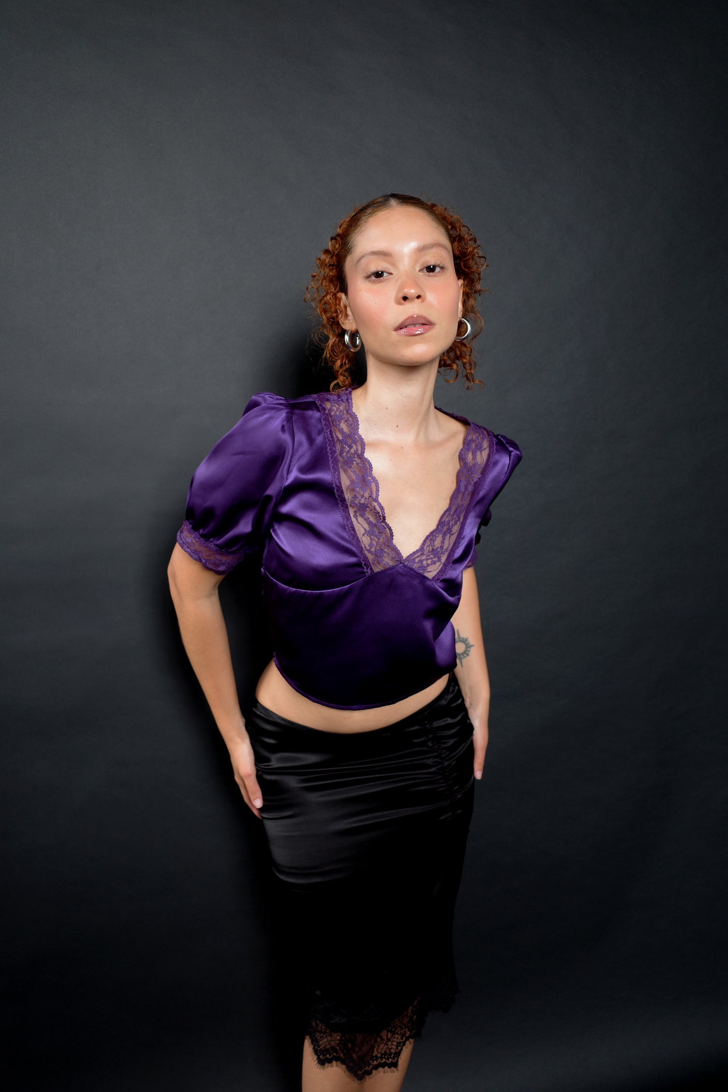 Black Ruched Skirt