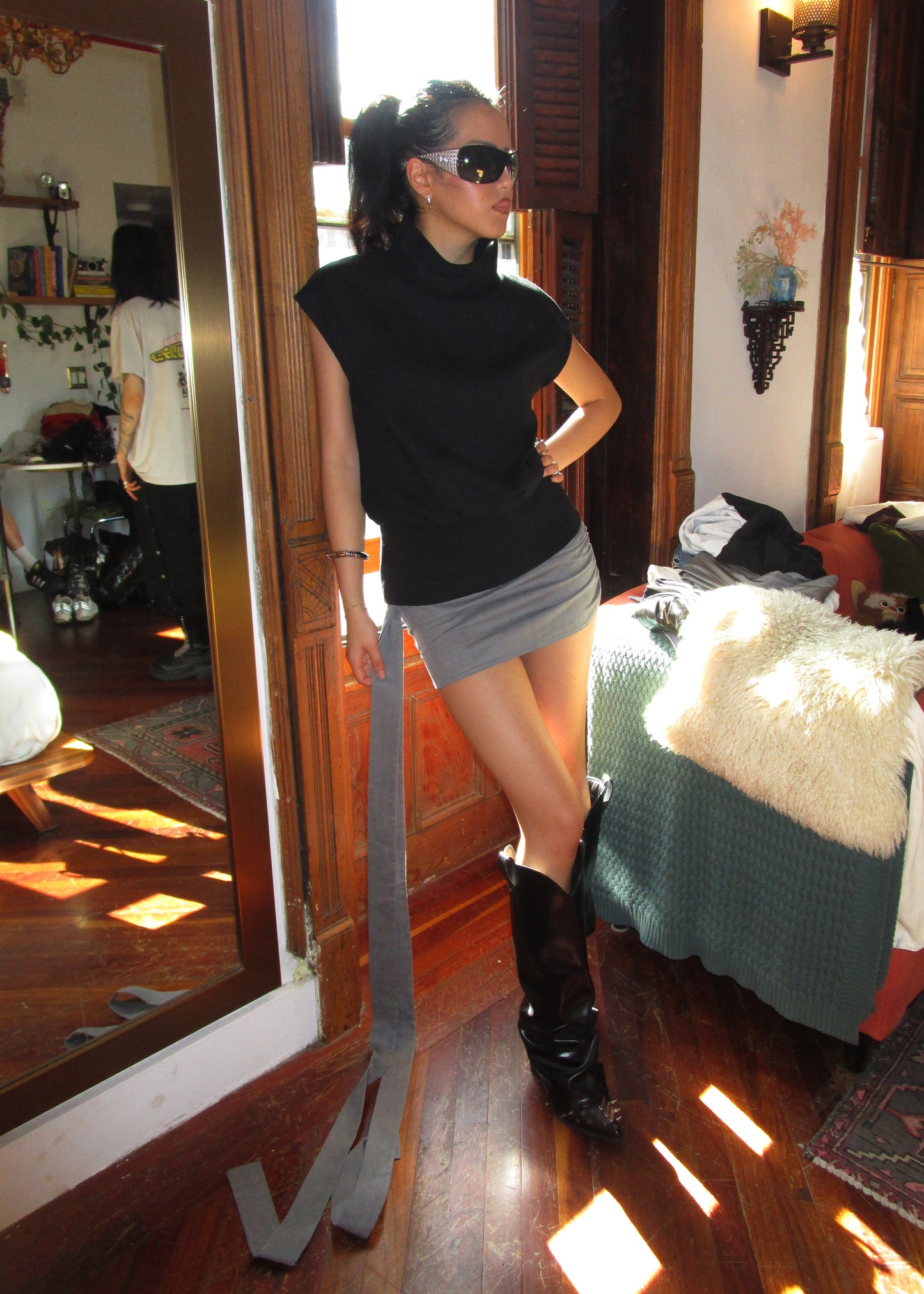 Black Turtleneck Top