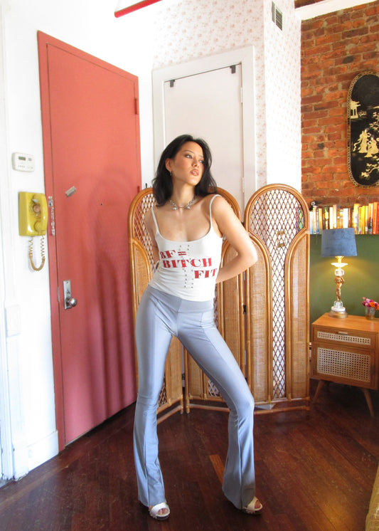 Silver Bootcut Pants