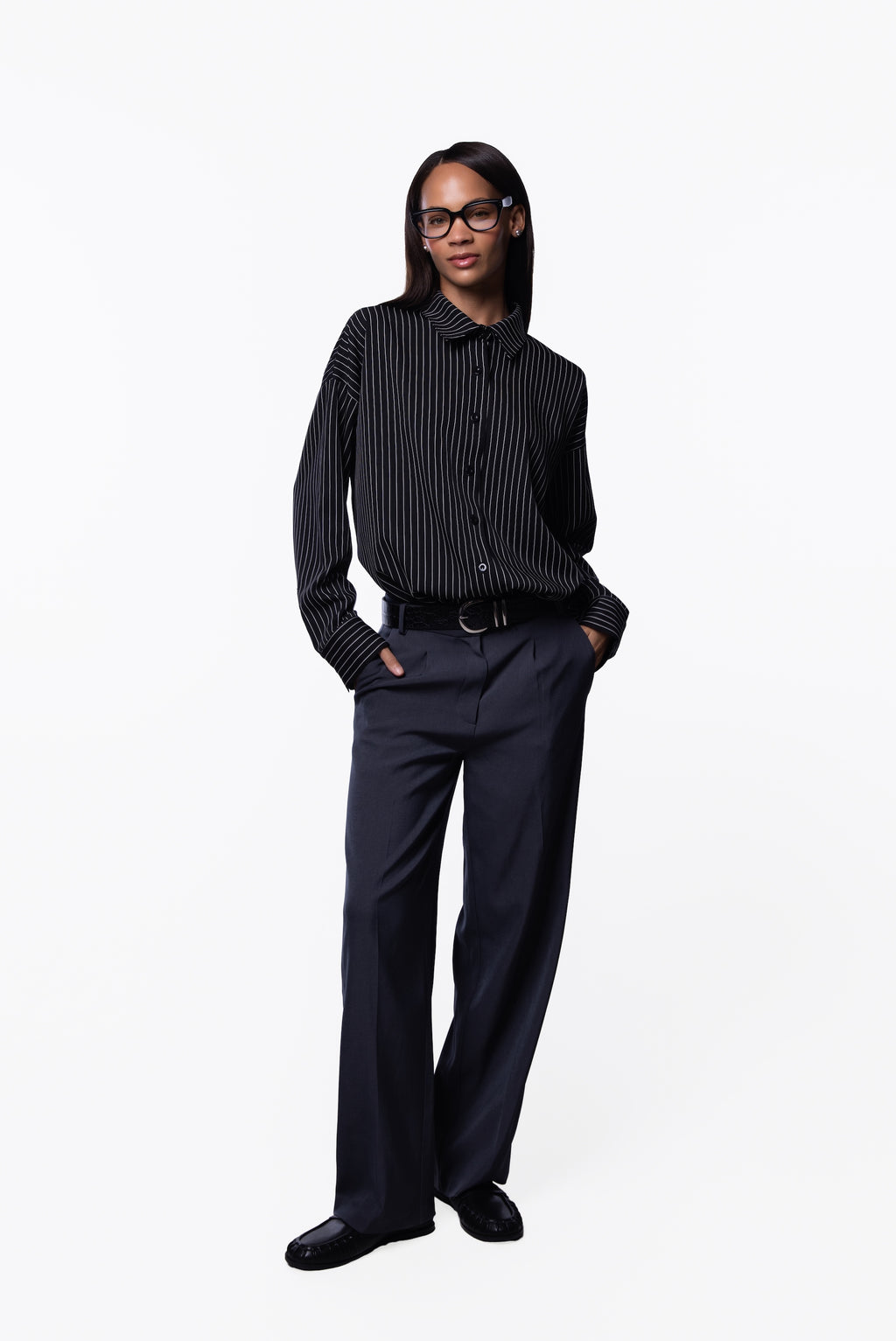 Onyx Striped Blouse